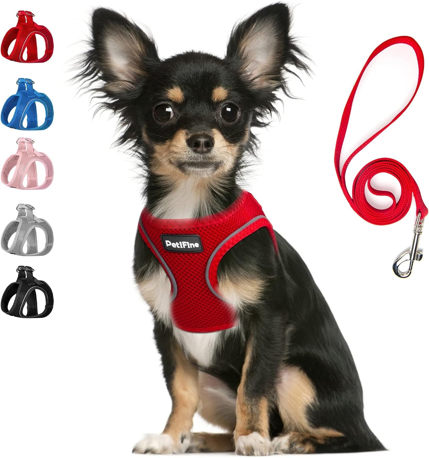 small-dog-harness-and-leash-set-breathable-step-in-puppy-cat-harness-xs-reflective-for-safe-easy-walking-soft-light-puppy-vest-escape-proof-no-pull-harness-for-dogs-all-weather-air-mesh-harness