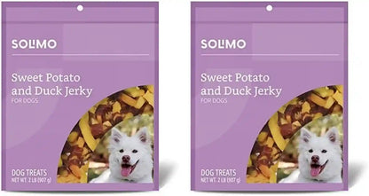 Amazon Brand - Solimo Duck Jerky Dog Treats,2 Pounds12