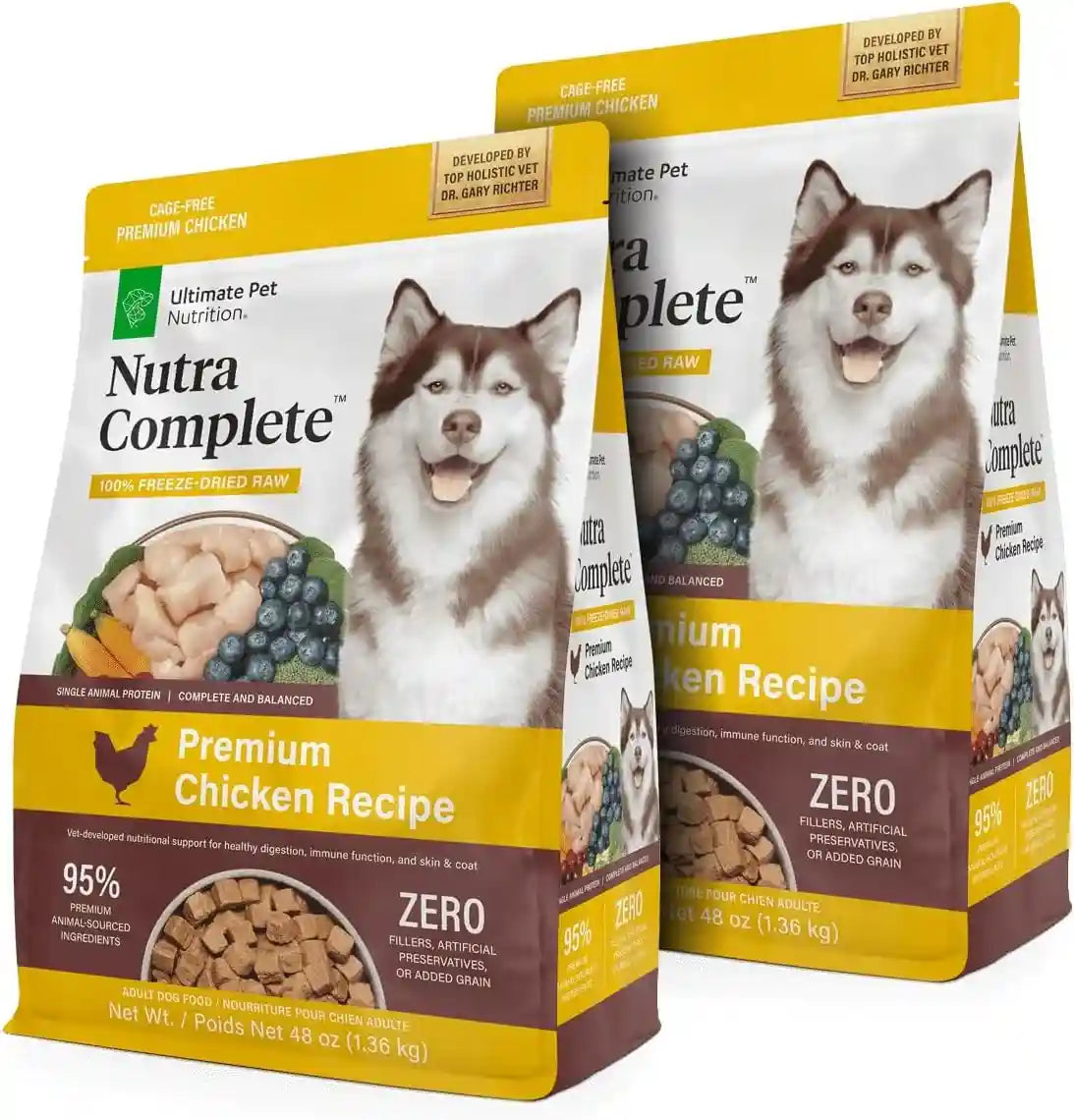 ultimate-pet-nutrition-nutra-complete-100-freeze-dried-raw-veterinarian-formulated-dog-food-with-antioxidants-prebiotics-and-amino-acids-1-pound-beef