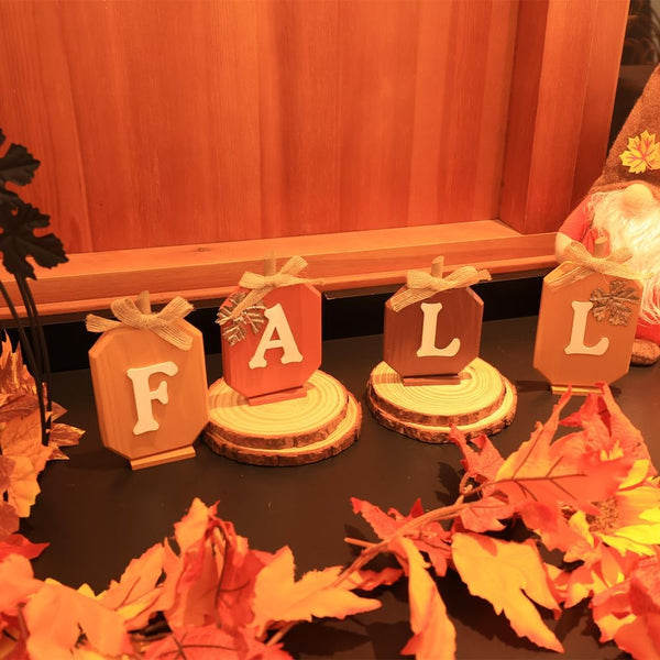 Fall Decorations for Home, Pumpkin Wood Sign with Fall Lettered for Fall Decor, Decorative Wooden Block Set Thanksgiving Decor for Tables, Tiered Tray, Mantel, Thanksgiving8