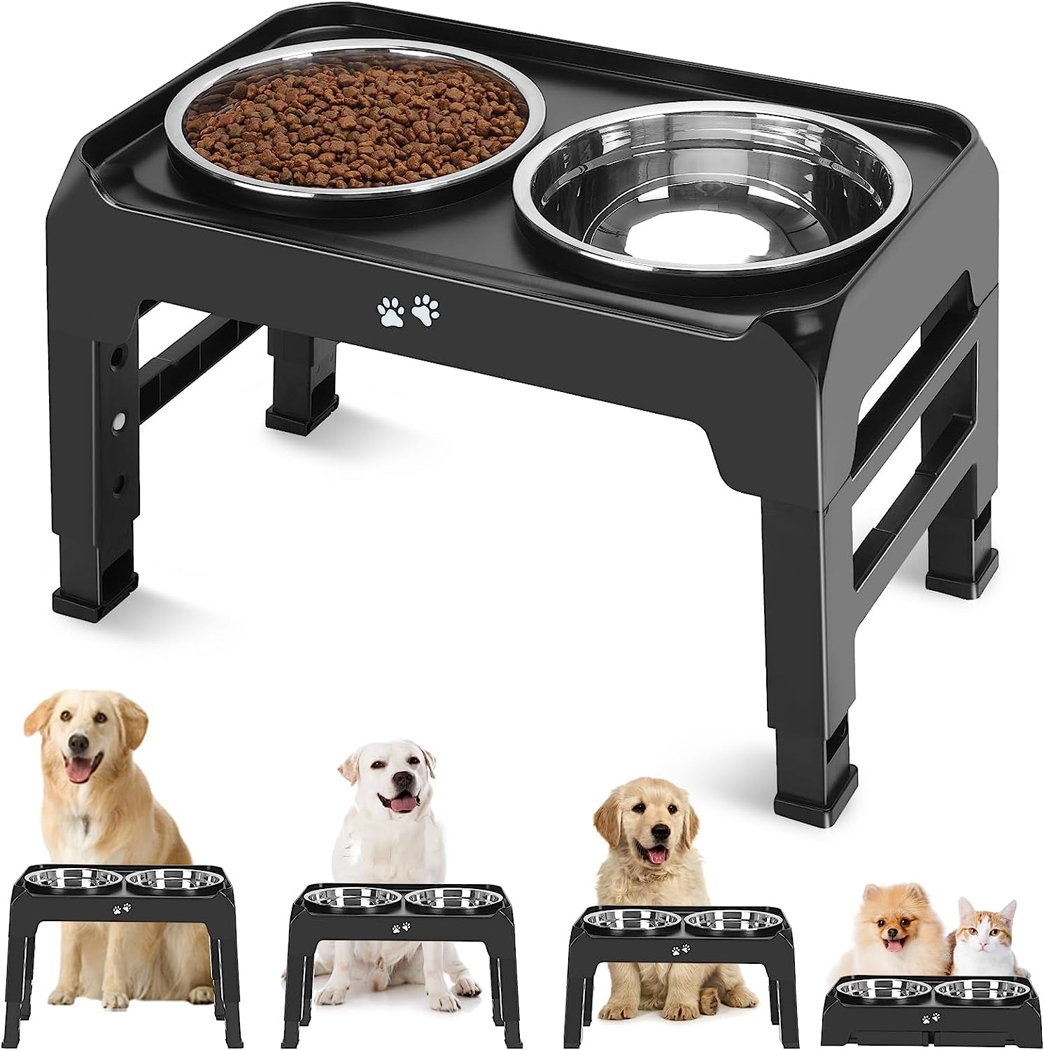 comesoon-elevated-dog-bowls-for-small-medium-dogs-3-height-adjustable-raised-stand-with-2-thick-6-stainless-steel-food-bowls-non-slip-feeder-adjusts-to-2-75-6-7-5-black