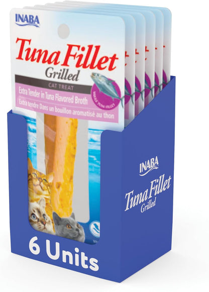 INABA Grilled Fillets Cat Treats, Tuna in Tuna Broth, 6Ct | Hand-Cut Grilled Tuna, Broth-Packed, Vacuum Packed, 71% Moisture, Immune Support, Grain-Free, 6 X 0.52 Oz Fillets9