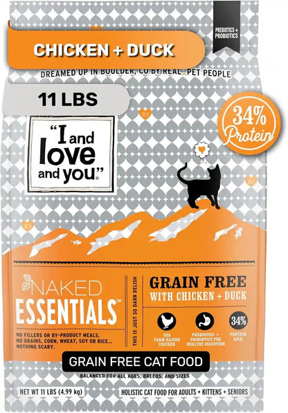 I and Love and You Naked Essentials Dry Cat Food - Salmon + Trout - Grain Free, Real Meat, No Fillers, Prebiotics + Probiotics, 3.4Lb Bag14