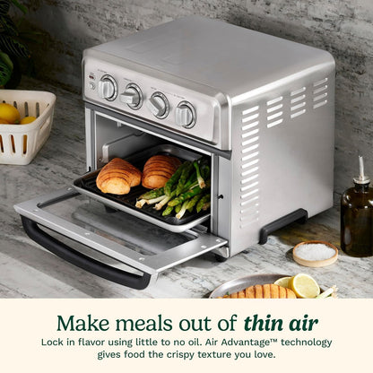 Air Fryer Toaster Oven, 1800W, 8-In-1 with Air Fry, Convection, Broil & Warm, 0.6 Cubic Feet, 60-Minute Timer, TOA-70NAS, Stainless Steel | 1800W Power, 0.6 Cu. Ft. Capacity, Convection, Broil and Warm Modes, 60-Minute Timer4