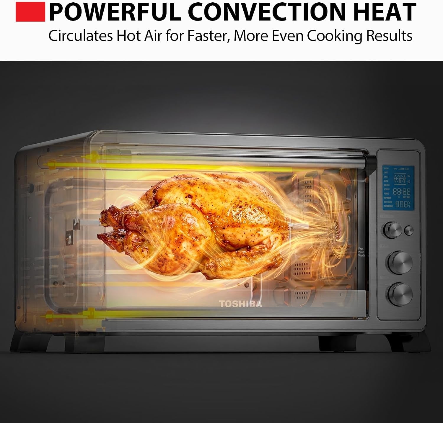 10-in-1-convection-toaster-oven-6-slice-countertop-oven-1500w-bake-broil-rotisserie-pizza-functions-lcd-knob-controls-6-accessories-with-toast-1500w-stainless-steel
