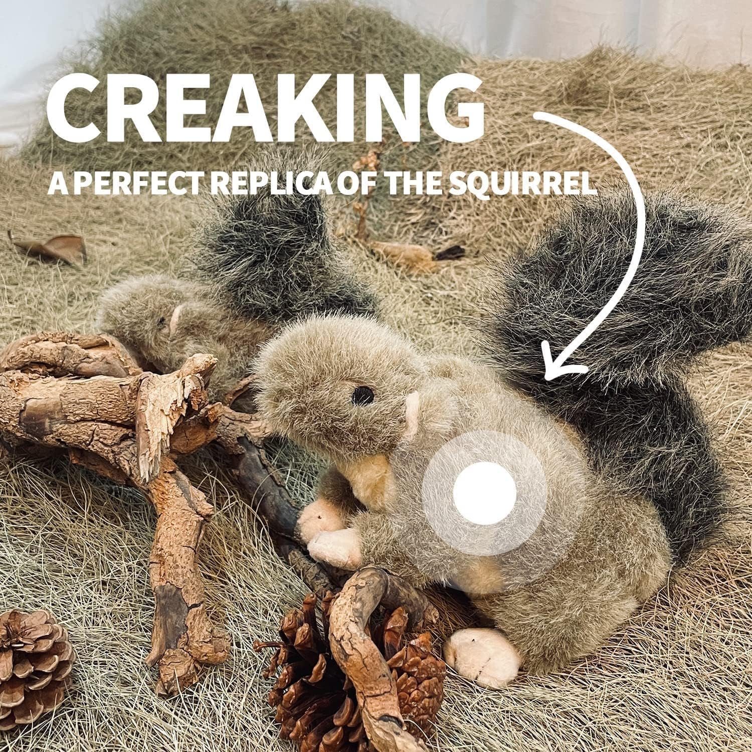 all-for-paws-interactive-dog-squirrel-plush-squeaky-toy-perfect-puppy-enrichment-toy-large