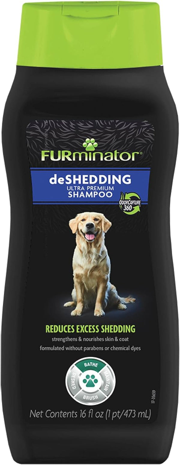 Furminator Ultra Premium Deshedding Shampoo for Dogs Helps Reduce Excess Shedding, 16 Oz1