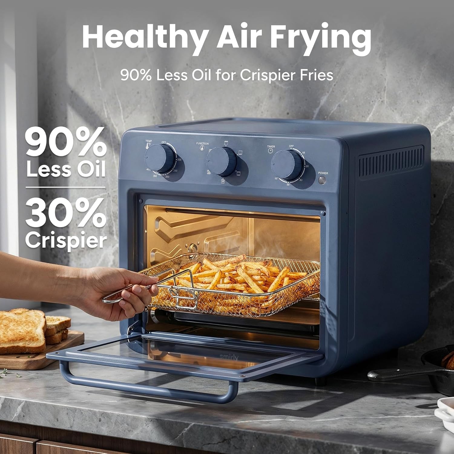 6-in-1-air-fryer-toaster-oven-combo-27qt-toaster-oven-blue-toaster-ovens-countertop-for-toast-roast-bake-broil-reheat-and-warm-fits-12-pizza-4-lb-turkey-6-toast