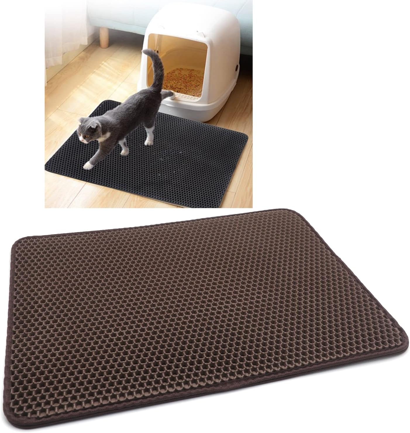 httmt-23-6x18-inch-pet-supplies-cats-litter-housebreaking-60x45-brown-cat-litter-mat-double-layer-pad-trapper-folding-pad-eva-foam-rubber