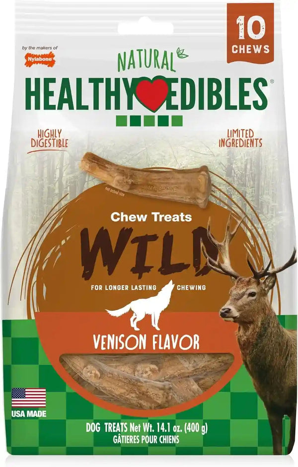 Nylabone Healthy Edibles Wild Dog Treats, Bison Flavor, Large | Natural Dog Chew Bones, Made in USA, Highly Digestible Dog Chews, Long Lasting Chews for Large Dogs up to 50 Lbs10