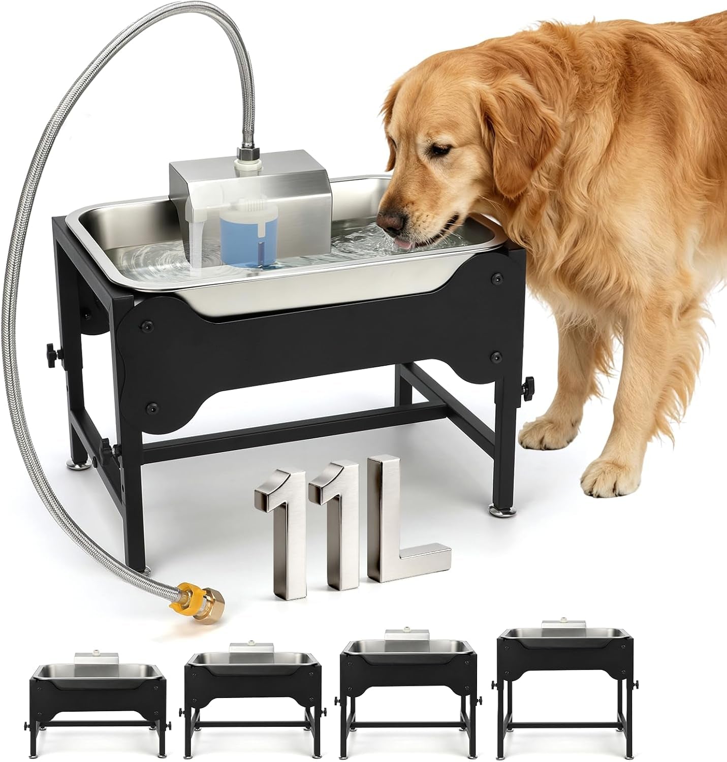 bwogue-3-gal-automatic-dog-water-dispenser-elevated-outdoor-bowl-for-dogs-automatic-water-dispenser-for-dogs-stainless-steel-pet-waterer-9-11-13-15-in-stand-float-valve-big-dogs-pets-livestock