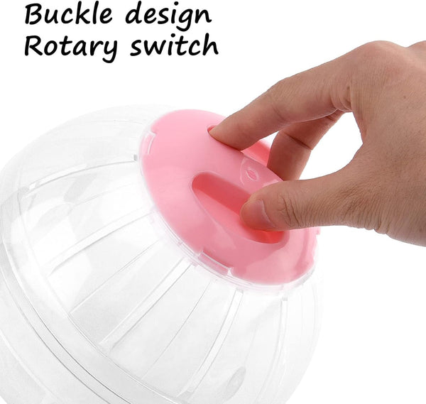 Hamster Exercise Ball, 5.7 Inch Transparent Running Wheel for Dwarf Hamsters to Reduce Boredom and Increase Activity | Dwarf Hamsters Exercise Ball to Reduce Boredom and Increase Activity4