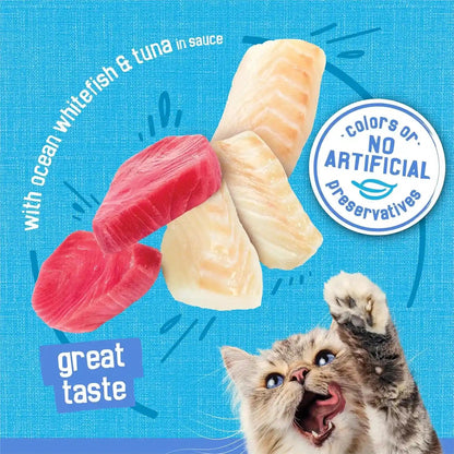 Purina Friskies Shreds with Ocean Whitefish and Tuna in Sauce Wet Cat Food - (Pack of 24) 5.5 Oz. Cans5