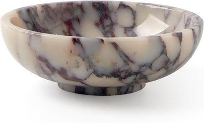 Luxury Natural Marble Decorative Bowl, Centerpiece Catchall Tray Home Decor | Medium 7-Inch Calacatta Viola Marble Centerpiece Bowl, Coffee Table Catchall, Statement Accent Tray for Dining Room Decor1