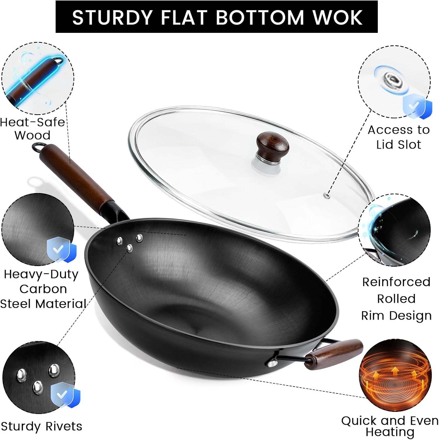 carbon-steel-wok-13-woks-stir-fry-pans-nonstick-wok-with-lid-fast-heat-conduction-uniform-heat-conduction-flat-bottom-woks-professional-chef-cookware