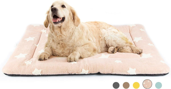 Mora Pets Cat Bed for Indoor Cats Washable Dog Crate Pad Cute Star Dog Bed Mat for Small Dogs Pet Kennel Pad for Cage Soft Flat Puppy Kitten Cushion Sleeping Anti-Slip Grey 22 X 1339