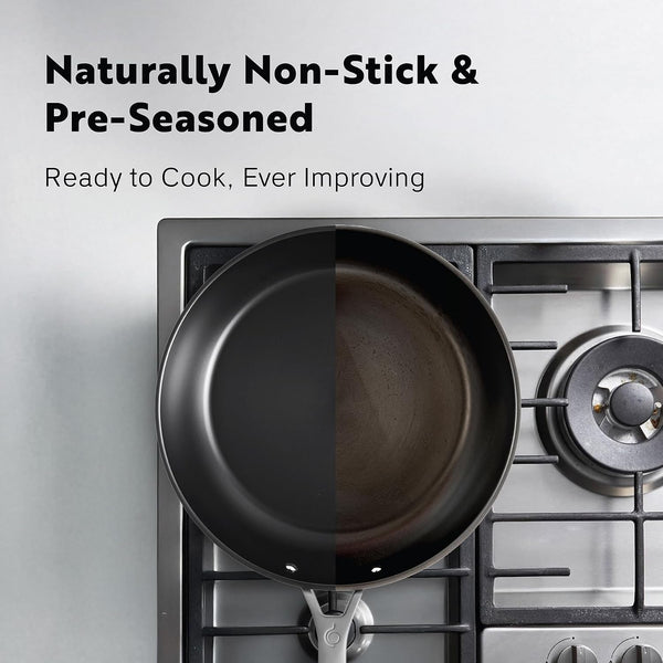 13 Inch Tri Ply Carbon Steel Wok Pan - Naturally Nonstick, Nitrided Carbon Steel - Lightweight, Non Toxic Cookware, No Coatings - Induction Wok, Oven, Outdoor Grill Cooking7
