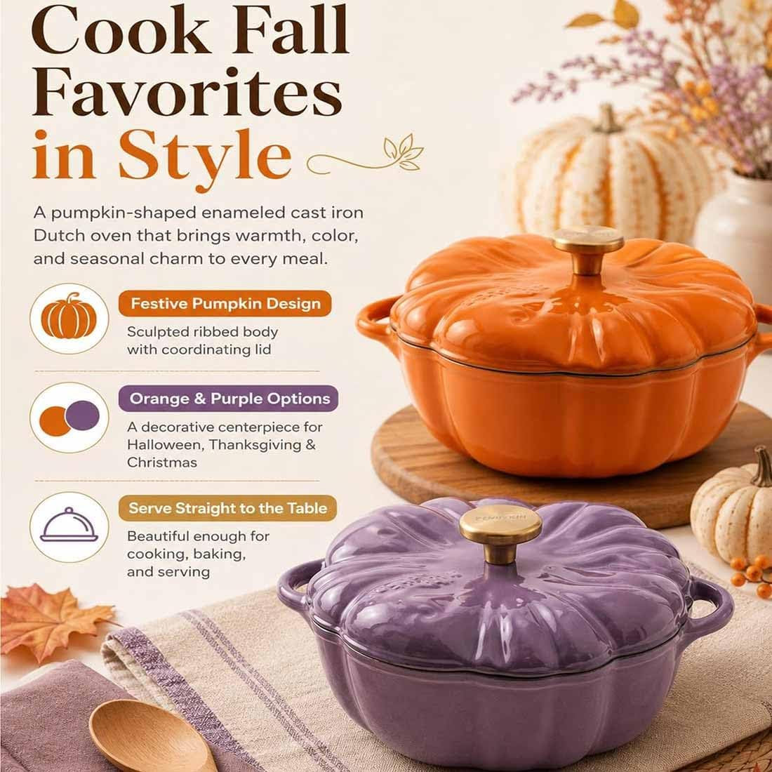 pumpkin-dutch-oven-pot-with-lid-3-qt-enameled-pumpkin-pots-orange-a-pumpkin-shaped-cocotte-soup-pot-serves-2-3-oven-stove-safe-for-bread-baking-braising-cooking-soup