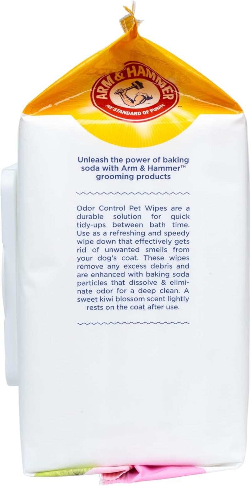 arm-hammer-odor-control-dog-wipes-kiwi-blossom-100-count-baking-soda-deodorizing-formula-for-gentle-everyday-cleaning-between-baths