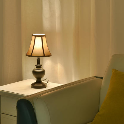 Traditional Table Lamp, Desk Lamp for Living Room with Fabric Shade7