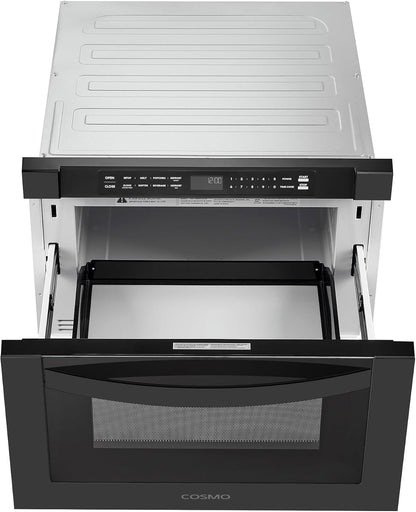 24 In. Haven Collection 1.2 Cu. Ft. Built-In Microwave Drawer, Matte Black |  COS-12MWDBK Touch Controls, 11 Power Levels, 1000W, Child Lock Function, Defrost Functions, Automatic Presets5