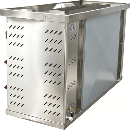 Vertical 3-Layer Rotating Chicken Roaster Commercial LPG Gas Rotisserie Oven 360° Stainless Steel 122-572°F Control 12-15 Chicken Capacity for Delis Stores Restaurant Kitchens 110V8