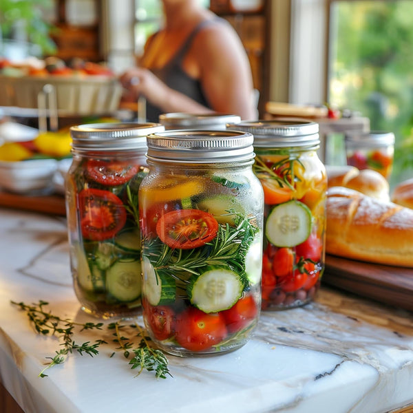 32 Oz Wide Mouth Mason Jars 2 Pack Large Glass Jars with Lids | Bpa-Free Materials, Quart Size, Chunky Salsa, Canning Pickling Sauce, Meal Prep Salad, Sourdough, Jam Jelly, Meal Prep6