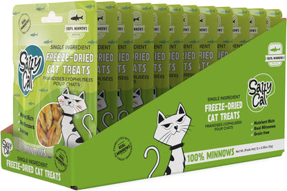 Salty Cat Natural Freeze-Dried Chicken Cat Treats, 10G Bag (12 Packs)10