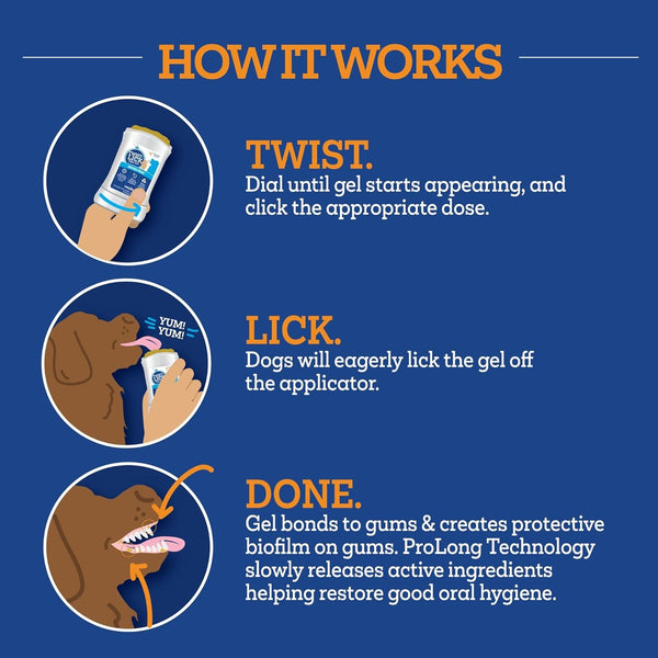 Twist + Lick Dental Gel for Dogs, Cleans Teeth and Freshens Breath for 24 Hours, Chicken Flavor, 2 Oz, 30 Day Supply7