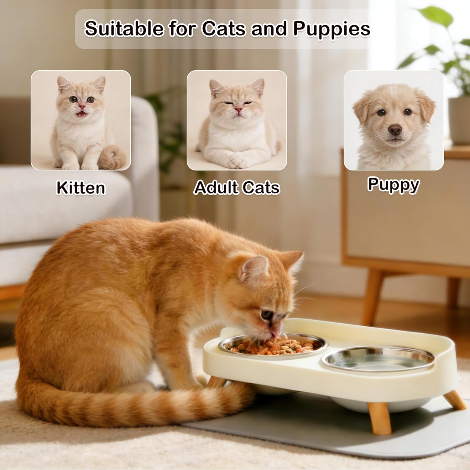 elevated-cat-bowls-with-food-mat-splash-proof-anti-vomiting-raised-cat-food-and-water-bowl-set-2-stainless-steel-dishes-for-cats-and-puppy-pet-bowl-for-indoor-cats-white