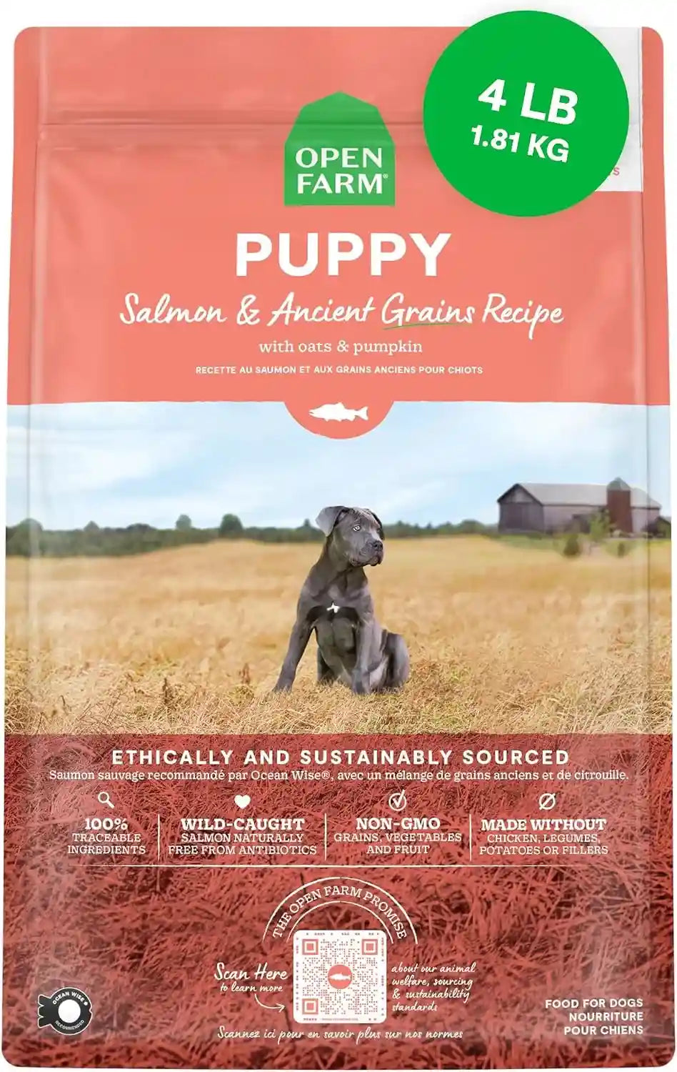 open-farm-ancient-grains-dry-puppy-food-chicken-salmon-kibble-4lb-bag-all-puppies-all-breed-sizes-protein-rich-nutrient-dense-100-traceable-ingredients-non-gmo-fruits-veggies