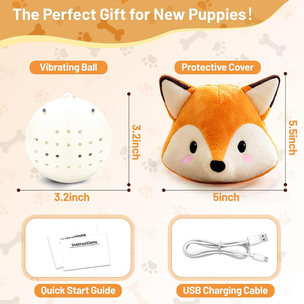 Interactive Fox Puppy Toy for Boredom Relief - Automatic Self-Moving, Bouncing & Vibrating with Sound for Entertainment & Play | Rechargeable & Chew-Resistant for All Breed Sizes8