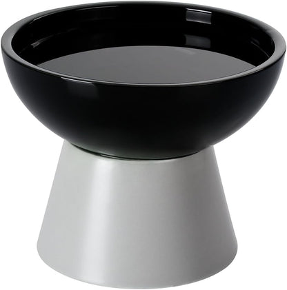 Loejan Elevated Cat Food and Water Bowls Set, Extra Wide and Raised Ceramic Bowls, Anti-Vomit Whisker-Free Pressure Cat Feeder for Kittens to Adult Cats and Small Dogs (White, Water Bowl)25