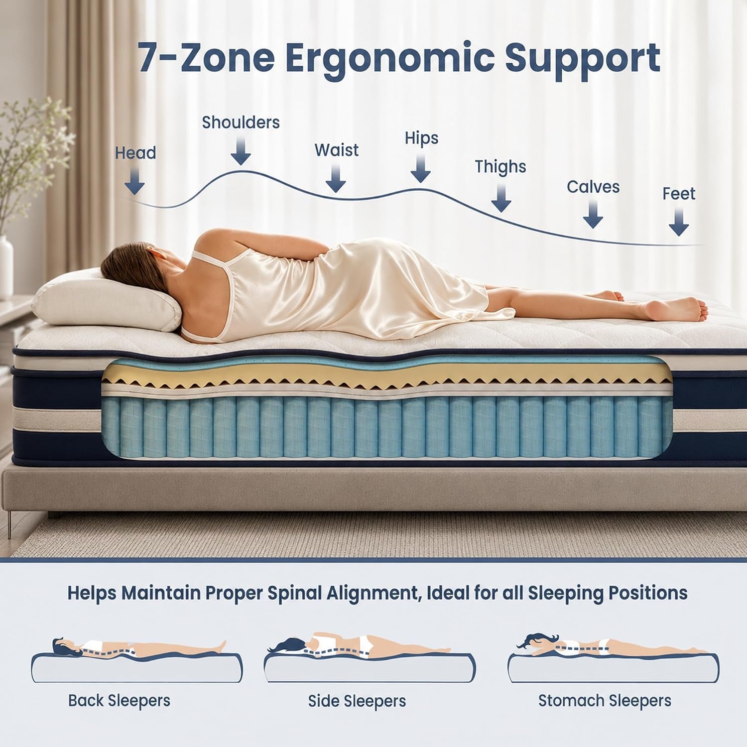 12-inch-full-size-hybrid-mattress-7-zone-ergo-support-for-pressure-relief