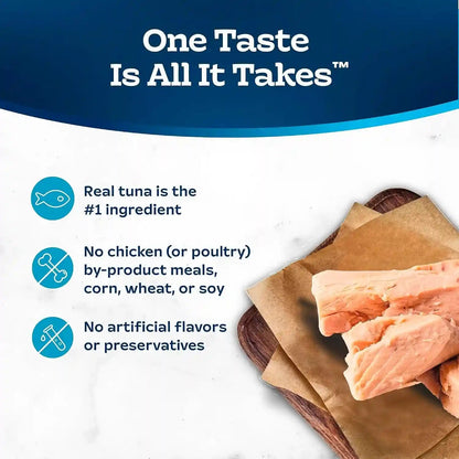 Blue Buffalo Tastefuls Wet Food for Adult Cats, Made with Natural Ingredients, Tuna Entrée, Tender Morsels in Gravy, 3Oz Cans, 4Pack Trial Size6