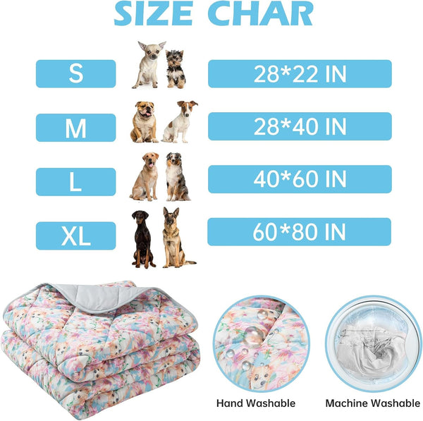 Dog Cooling Mat, Cat Self Cool Ice Pads,Lightweight Pet Cooling Pad Blanket Bed Cover,Puppies Summer Cool Tech Fabric,Washable Dog Sleeping Mat for Home & Outdoor,Keep Cool for Pets4