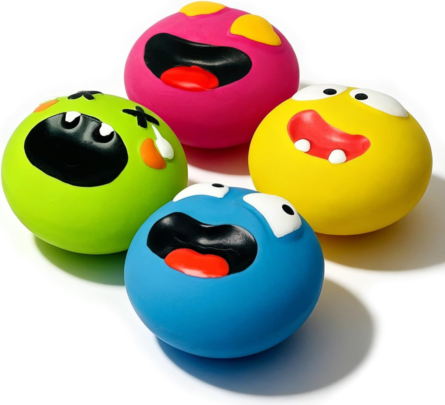 holysteed-latex-squeaky-dog-toys-for-small-dogs-mini-breed-2-2-flat-ball-2-2x2-2x1-3-soft-squeak-ball-flat-4-pack-smile-face-fetch-puppy-toys-with-squeaker-floating-pet-toy-for-indoor-outdoor