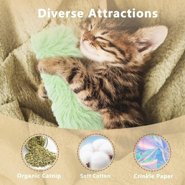 3 Pack Catnip Toys,Soft and Durable Cat Pillows Toys, Funny Cat Toy | Crinkle Sound Catnip Toys,Indoor Interactive Cat Kicker Toy, Companion Toys for Cats, Cat Toys for Indoor Cats (Gray Set)3