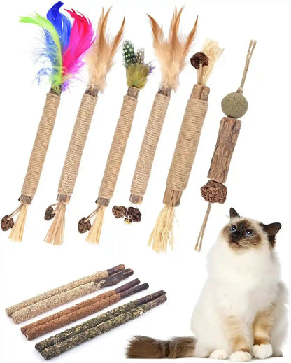 TINDTOP Silvervine Chew Sticks for Cats, 12 Pack Natural Catnip Chew Toys | for Kittens Teeth Cleaning, Matatabi Dental Care, Increase Appetite, Calm Cat Anxiety and Stress, Cat Dental Toy1