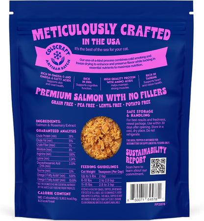 Finfare Freeze Dried Cat Food Toppers, Salmon Sprinkles, Grain Free Meal Toppers for Cats to Support Taste & Nutrition - High Protein & Omega-3S, Crafted in USA, 1.3Oz9