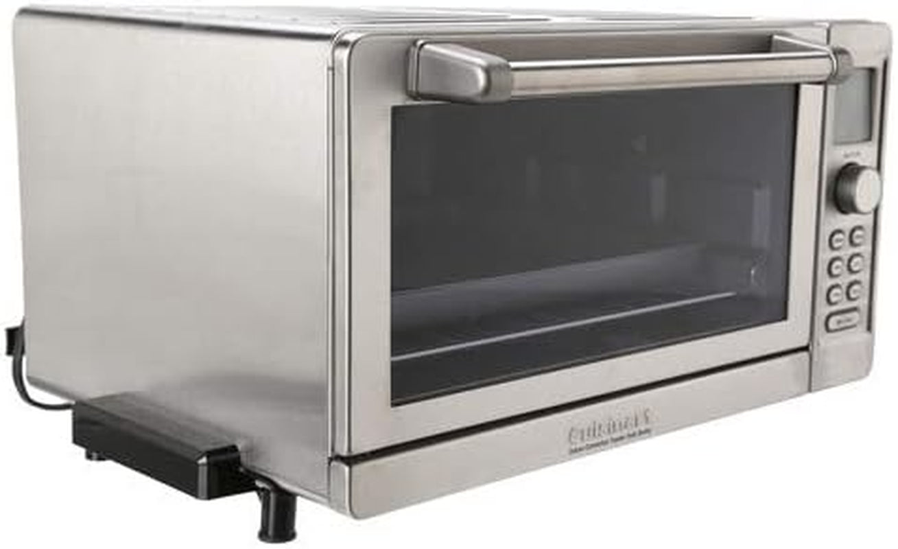 tob-135n-deluxe-convection-toaster-oven-broiler-brushed-stainless-1800w-convection-0-5-cu-ft-toast-and-bagel-and-bake-and-broil-and-pizza-and-keep-warm-blue-backlit-lcd