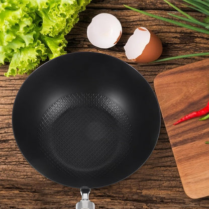 Small Wok 14.56 Inch Japanese Iron Non-Stick round Bottom Gas Stove Pan for Home Kitchen Cooking Bbq Stir Fry4