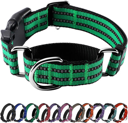 Martingale Collars for Dogs, Reflective Escape Proof Training Dog Collars with Quick Release Buckle,Adjustable No Slip Nylon Dog Collar for Medium Pets19