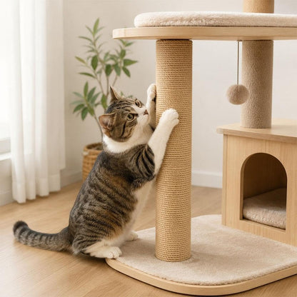 Cat Scratching Post Replacement - 12.2 Inch Sisal Replacement Post with M8 Screws, DIY Cat Tree Accessories for Indoor Kitten Furniture Repair, Natural Sisal Rope Pole (Yellow)7