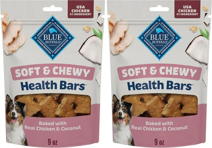Blue Buffalo Soft & Chewy Health Bars, Baked with Real Chicken & Mixed Berries, Natural Dog Treats Enhanced with Vitamins and Minerals, 9 Oz. Bag10