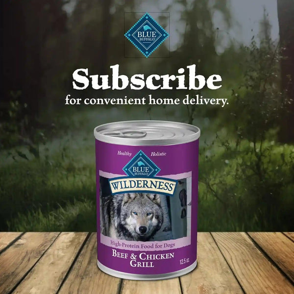 Blue Buffalo Wilderness Grain Free Adult Wet Dog Food, Beef & Chicken Grill, 32G Protein per Can, 12.5 Oz. Can (Pack of 12)12