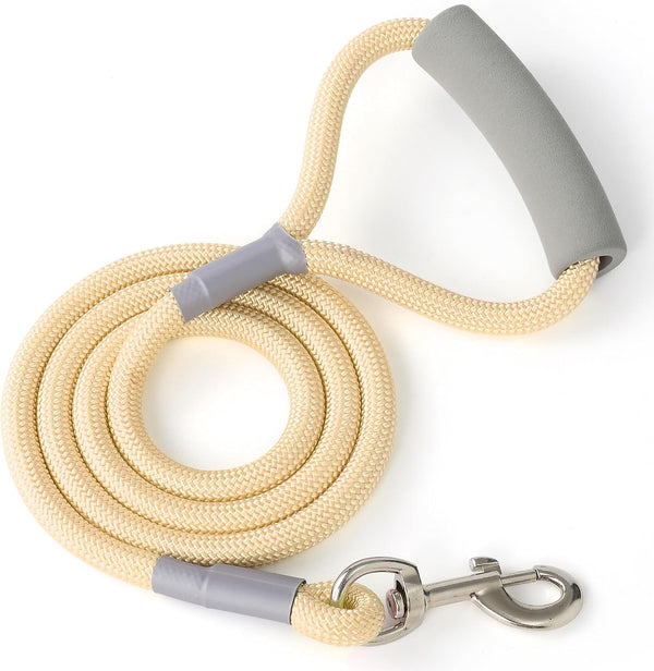 Mile High Life Dog Leash, 6FT X 1/2IN Pink, with Padded Handle | Heavy-Duty Nylon Rope Leash with Soft Handle & Steel Tips. Comfortable Grip for Daily Walks with Small to Large Dogs.14