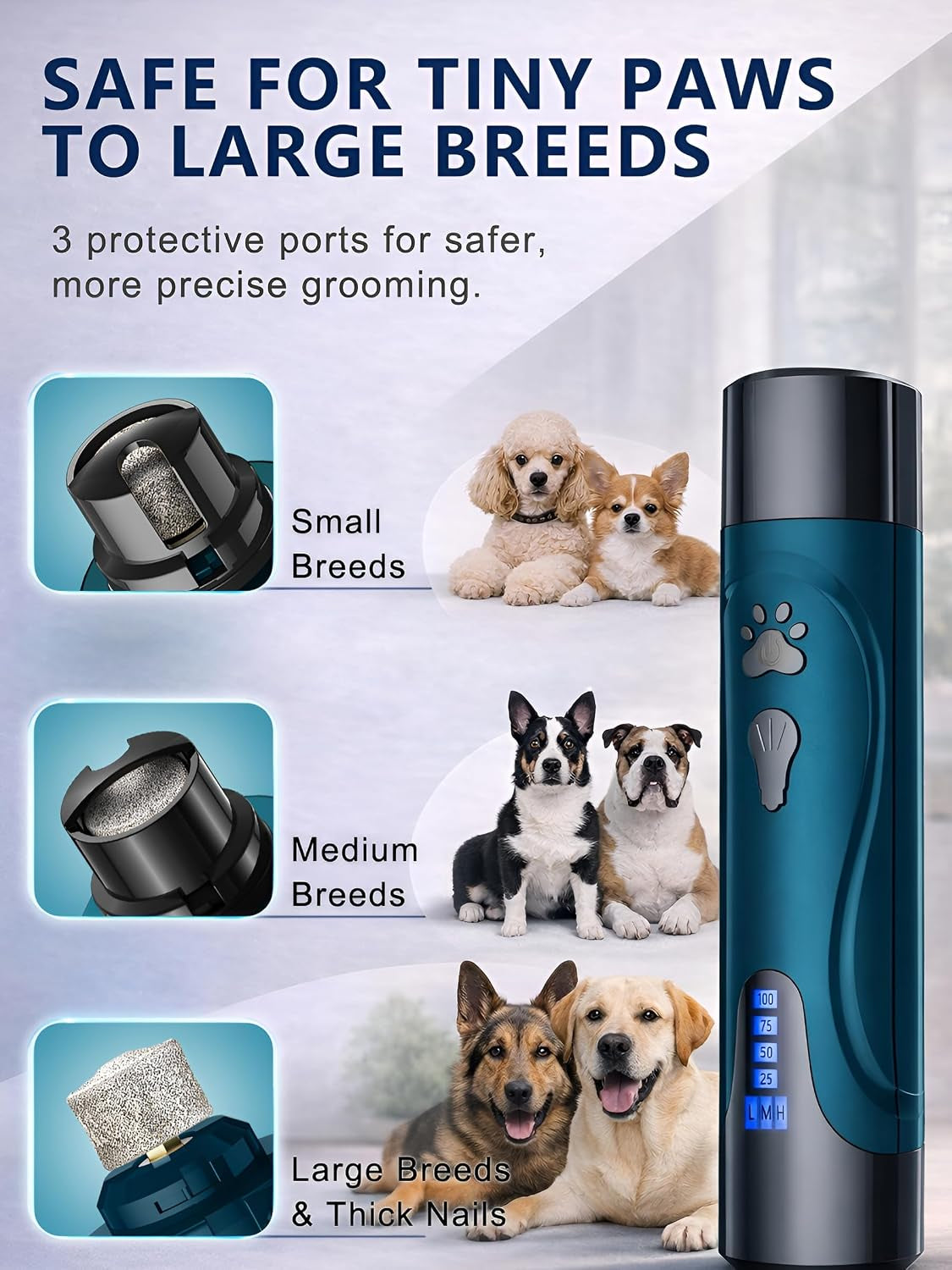 yabife-super-quiet-dog-nail-grinder-clippers-kit-with-2-led-lights-3-speeds-up-to-12-000-rpm-lower-than-30db-electric-pet-nail-trimmer-for-small-medium-large-dogs-and-cats