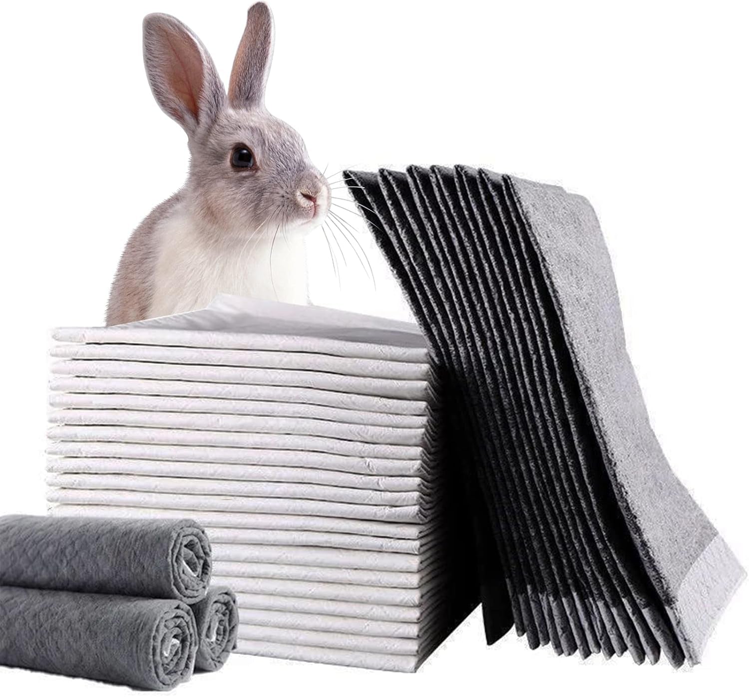 pinvnby-rabbit-pee-pads-100-pieces-disposable-cage-liners-black-carbon-super-absorbent-odor-control-bunny-potty-training-pad-with-quick-dry-surface-for-cat-puppy-kitten-hamsters-chinchillas