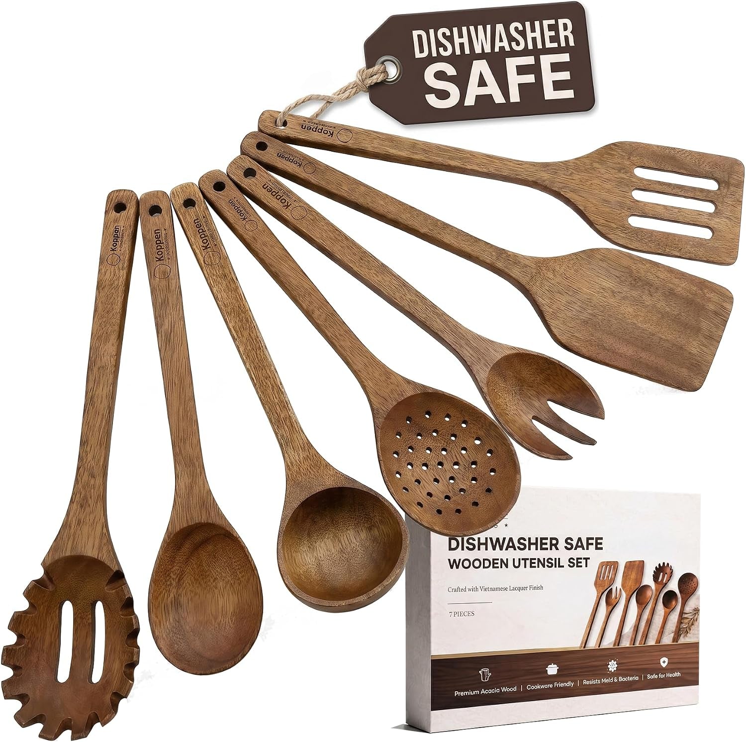 koppen-dishwasher-safe-wooden-kitchen-utensils-set-7-pcs-acacia-wood-spoon-utensils-for-nonstick-cookware-resist-water-absorption-crack-long-lasting-non-toxic-for-cooking-spatula-ladle-pasta